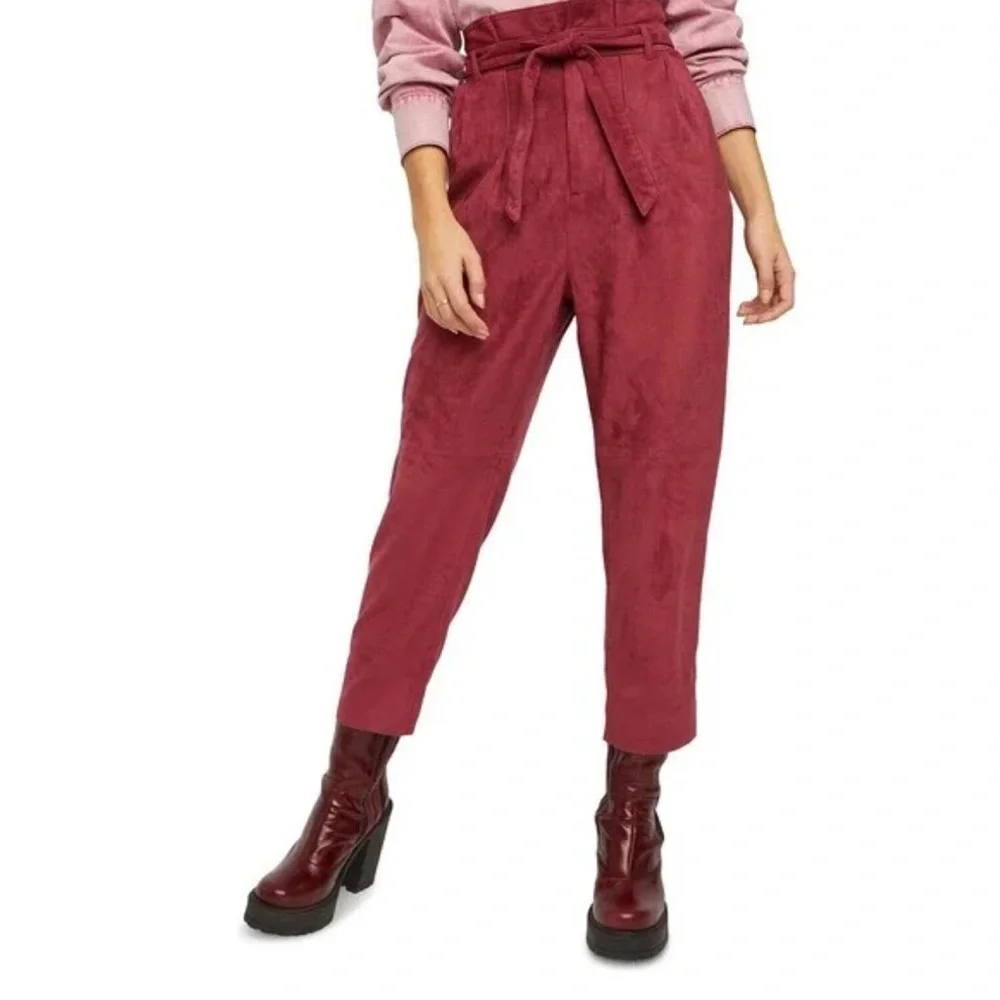 Free people high waist pants with‎ belt